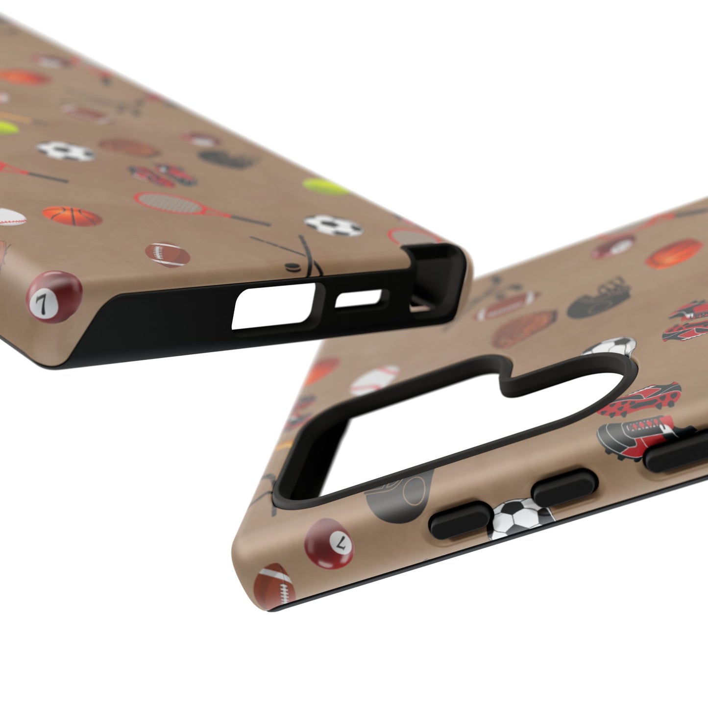 Sports Pattern Phone Case | Athletic iPhone & Samsung Tough Case | Soccer Baseball Basketball Tennis Football Design | Sports Lover Gift