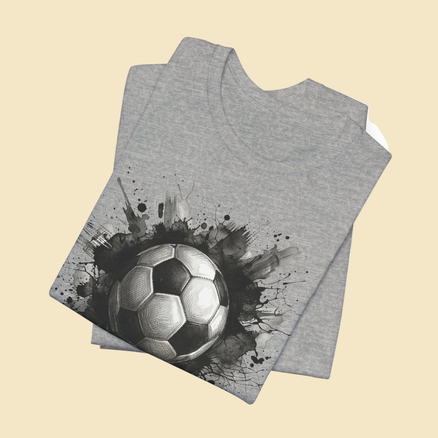 Soccer Ball Splash T-Shirt | Modern Sports Graphic Tee | Football Lover Gift | Unisex Athletic Shirt