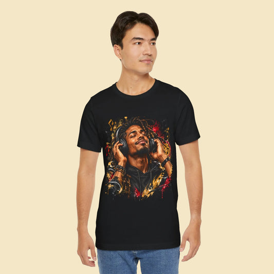Feel the Beat – Urban Music Graphic T-Shirt | Headphones Design