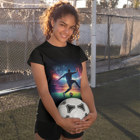 Play to Win Soccer T-Shirt | Stadium Action Graphic Tee | Soccer Fan Gift