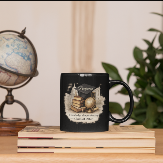 Personalized Graduation Mug for Him | Premium Academic Design | Class of 2026