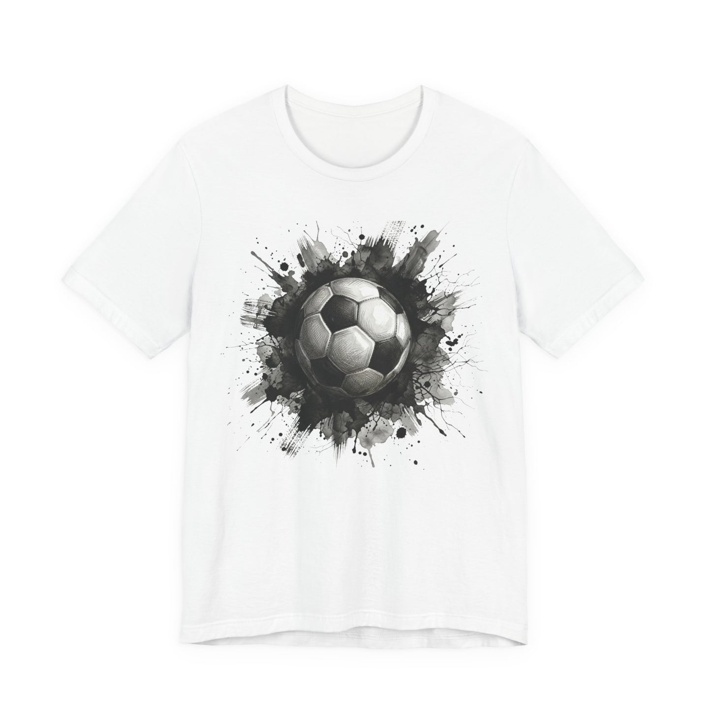 Soccer Ball Splash T-Shirt | Modern Sports Graphic Tee | Football Lover Gift | Unisex Athletic Shirt