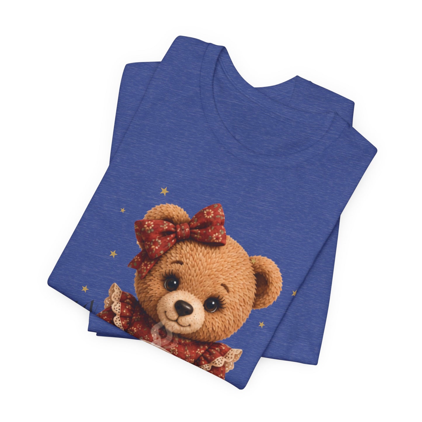 Personalized Teddy Bear Coffee Shirt with Custom Name, Cute Bear Gift, Floral Coffee Teddy Bear T-Shirt
