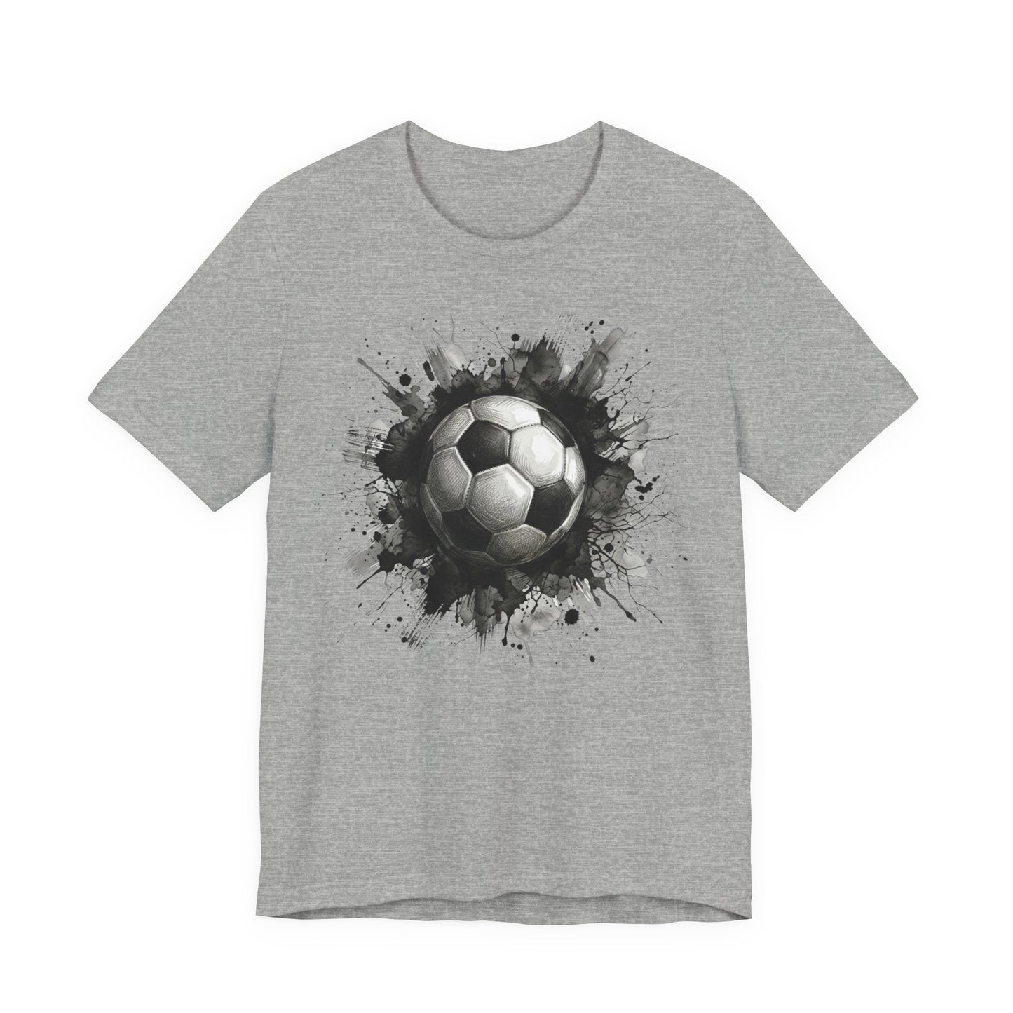 Soccer Ball Splash T-Shirt | Modern Sports Graphic Tee | Football Lover Gift | Unisex Athletic Shirt