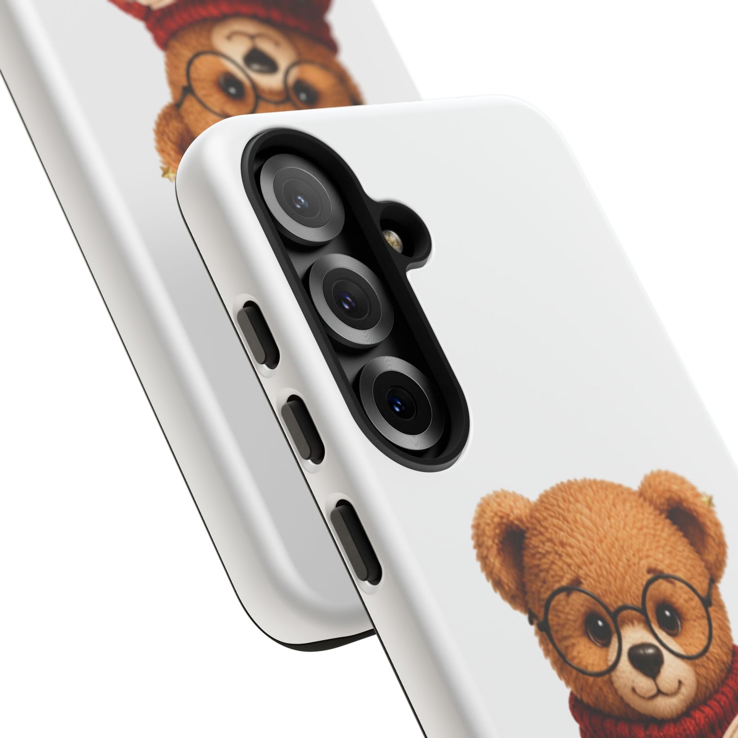 Personalized Teddy Bear Phone Case | Cute Book Lover iPhone & Samsung Case | Custom Name Floral