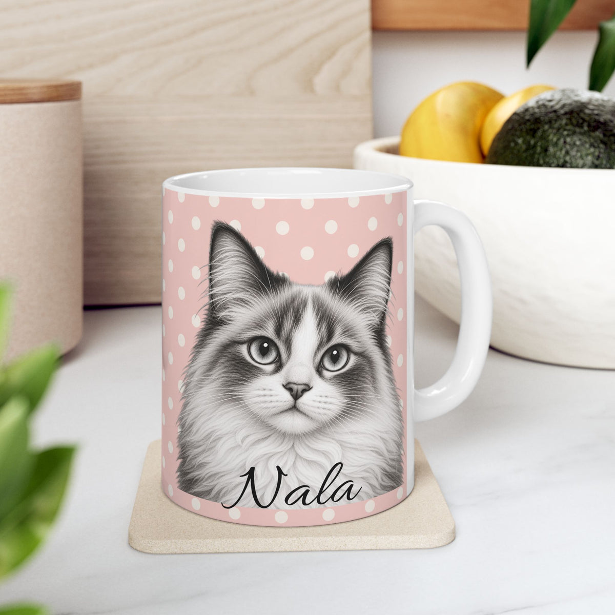 Personalized Ragdoll Cat Mug, Custom Cat Name Coffee Cup, Ragdoll Cat Lover Gift, Personalized Cat Mug