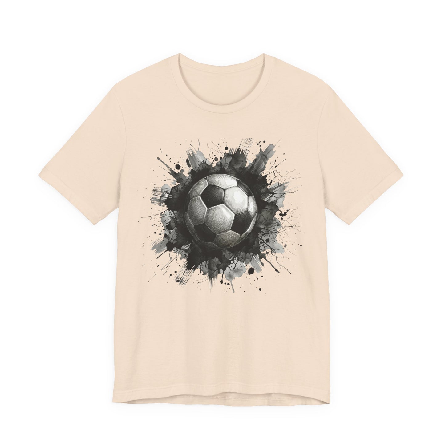 Soccer Ball Splash T-Shirt | Modern Sports Graphic Tee | Football Lover Gift | Unisex Athletic Shirt