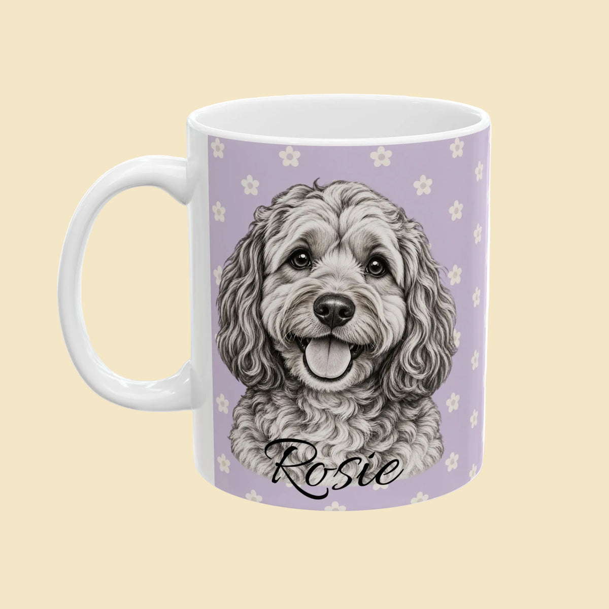Personalized Cockapoo Mug, Custom Dog Name Coffee Cup, Cockapoo Lover Gift, Personalized Dog Mug