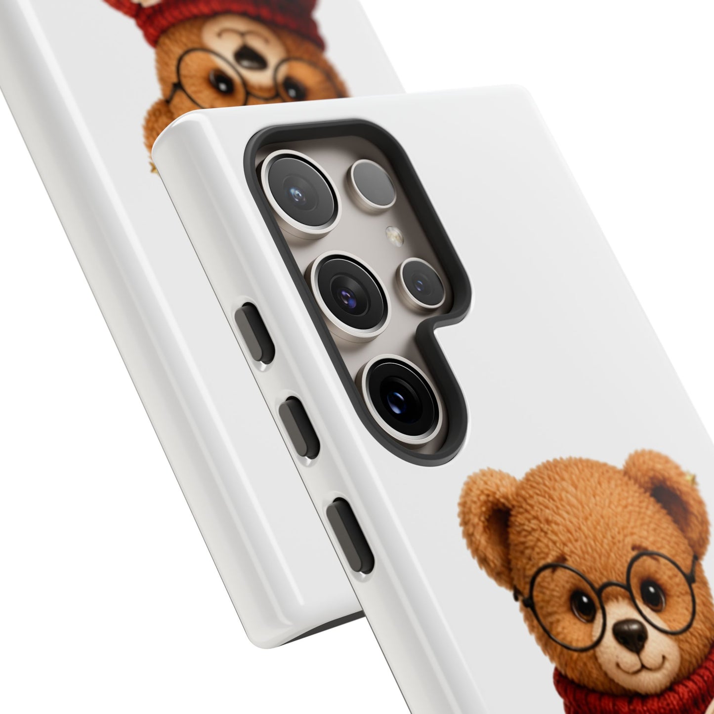 Personalized Teddy Bear Phone Case | Cute Book Lover iPhone & Samsung Case | Custom Name Floral