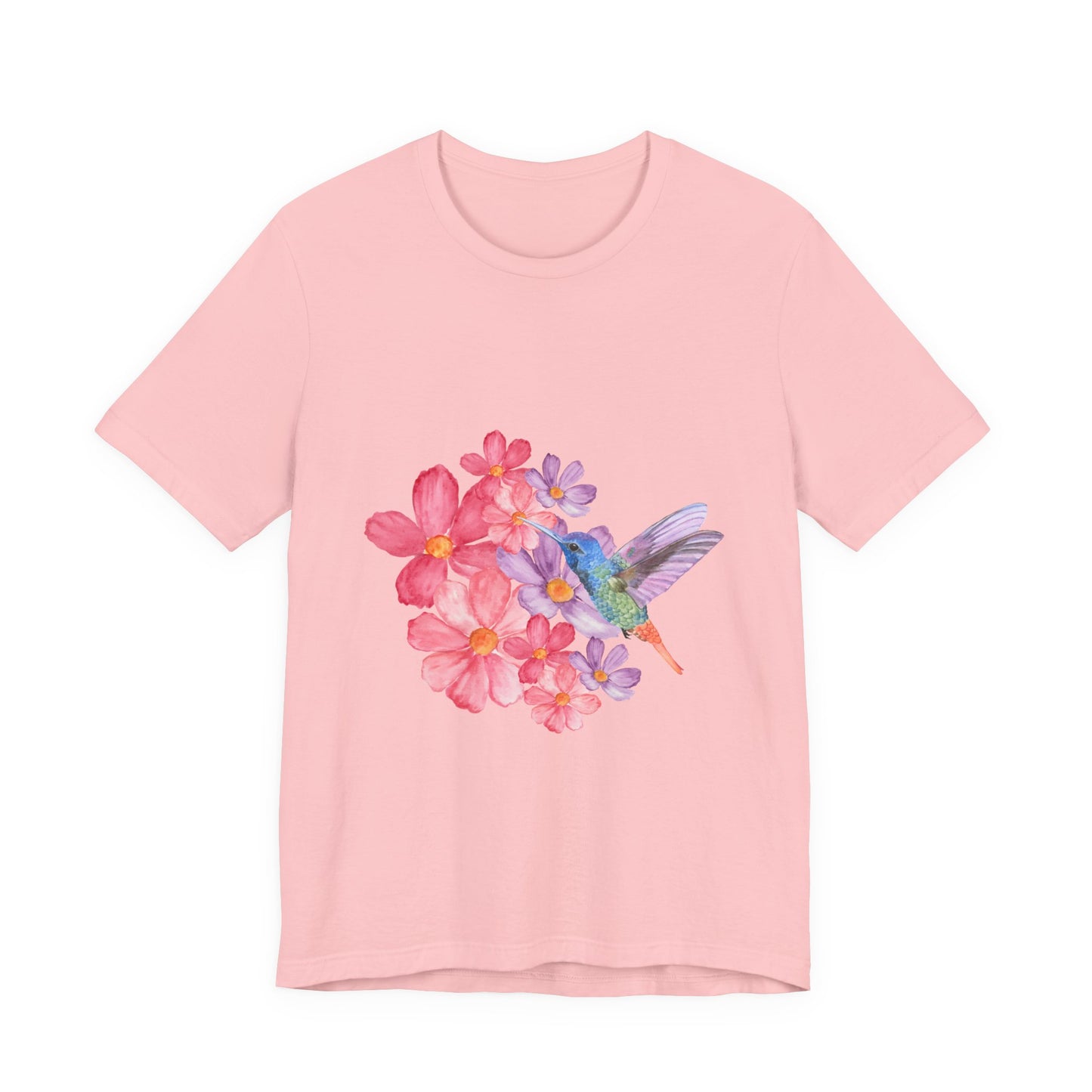 Women's floral print t-shirt, botanical nature t-shirt, spring flower t-shirt, gift for her