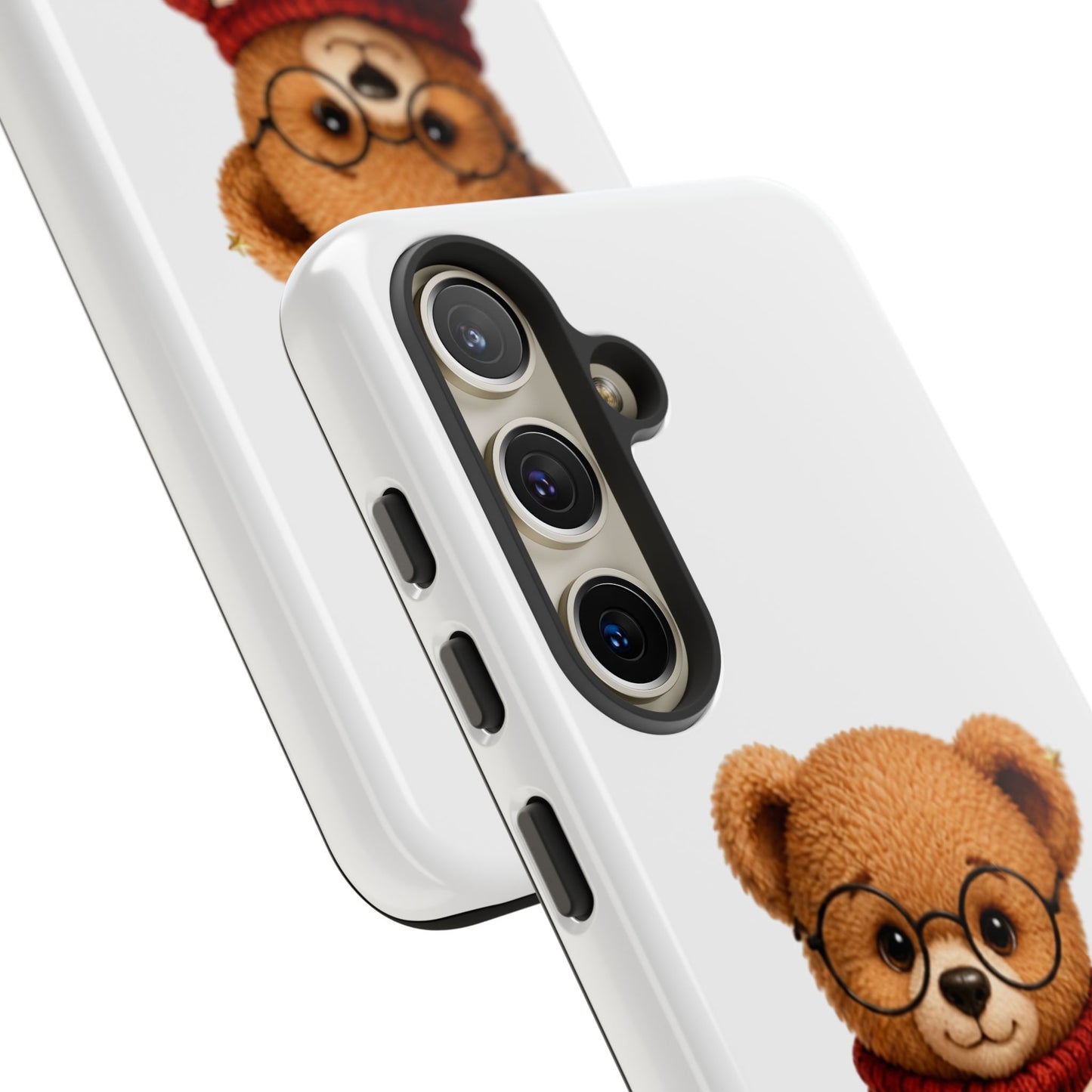 Personalized Teddy Bear Phone Case | Cute Book Lover iPhone & Samsung Case | Custom Name Floral