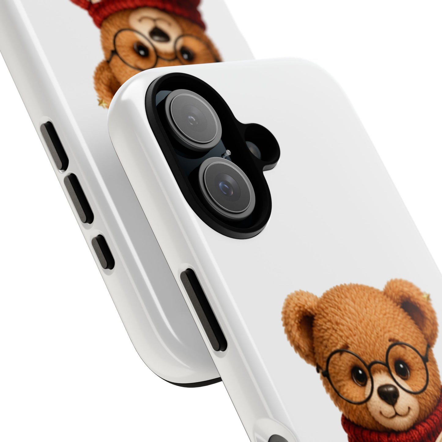 Personalized Teddy Bear Phone Case | Cute Book Lover iPhone & Samsung Case | Custom Name Floral