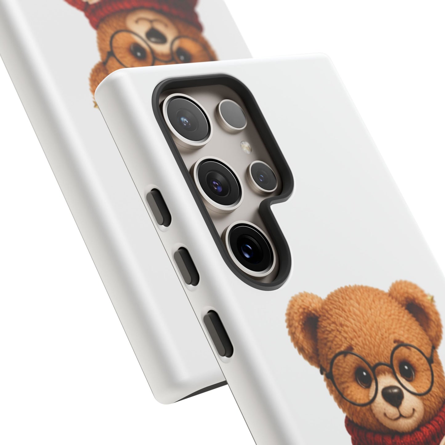 Personalized Teddy Bear Phone Case | Cute Book Lover iPhone & Samsung Case | Custom Name Floral