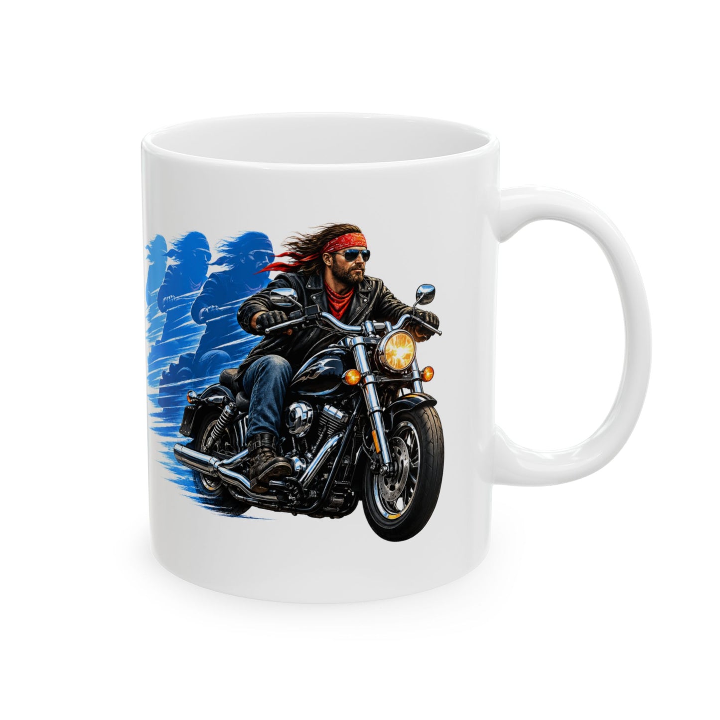 Vintage Biker Motorcycle Mug | Cruiser Rider Coffee Cup | Motorcycle Lover Gift | Gift for Bikers | Rider Coffee Mug