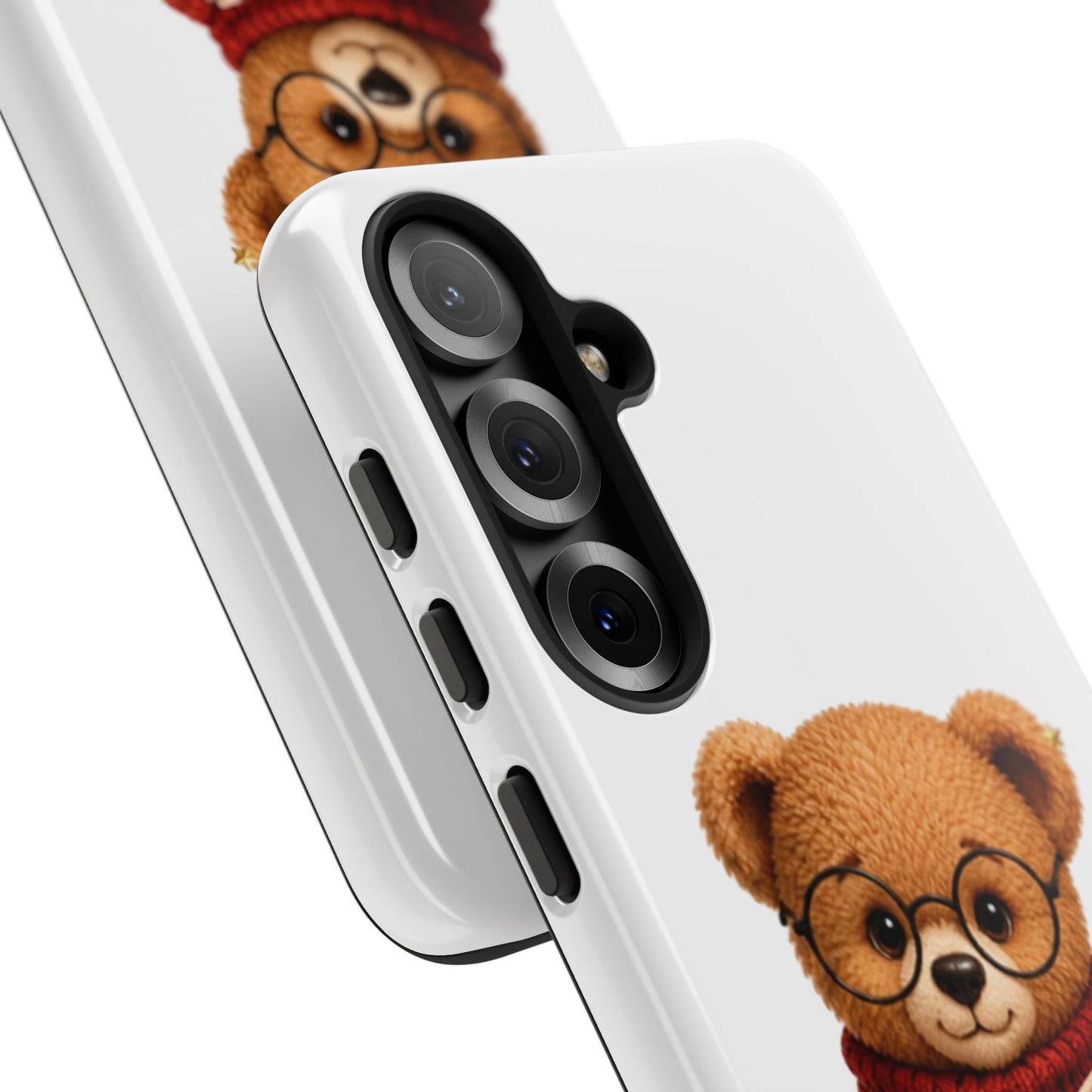 Personalized Teddy Bear Phone Case | Cute Book Lover iPhone & Samsung Case | Custom Name Floral