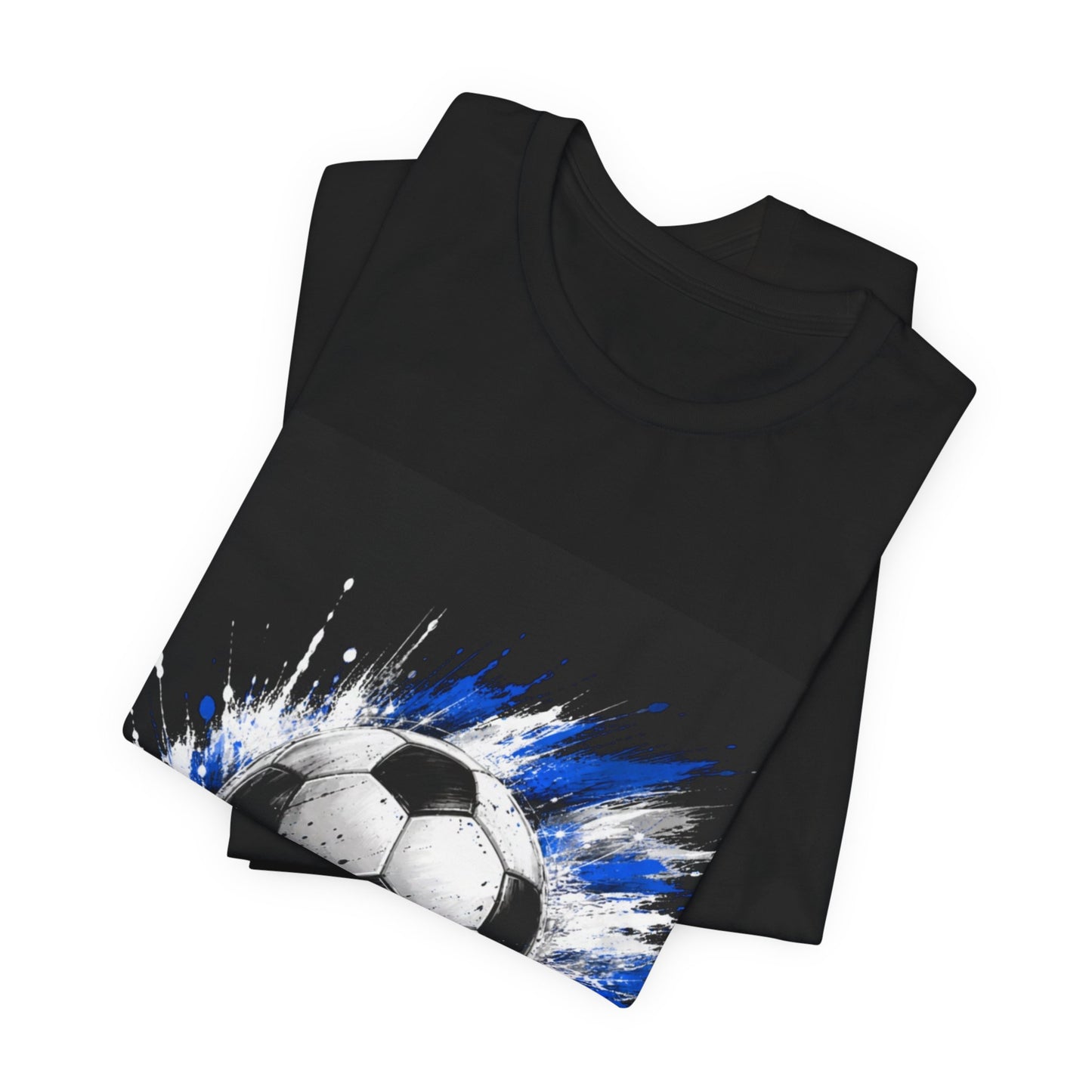 Blue Soccer Ball Splash T-Shirt | Soccer Graphic Tee | Football Fan Shirt | Sports Lover Gift | Unisex Soccer Tee