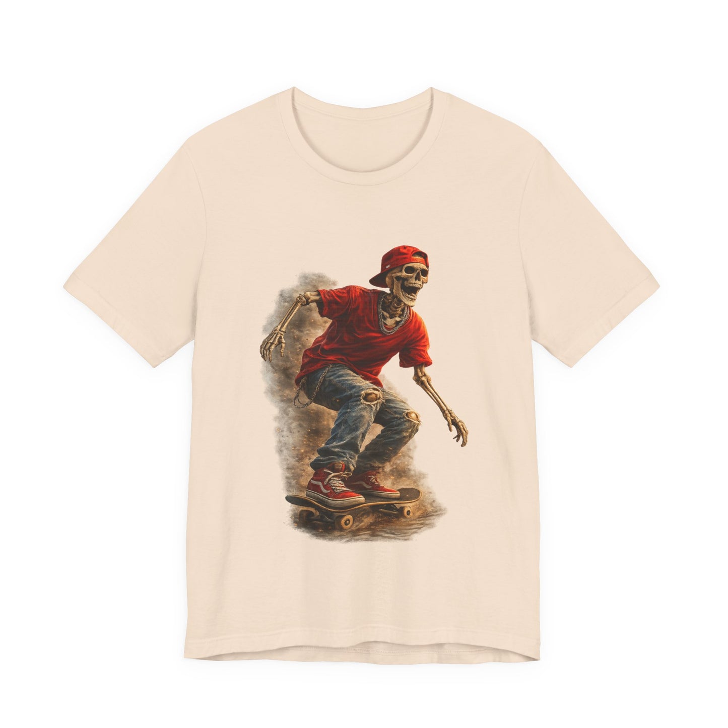 Skeleton Skateboard T-Shirt | Vintage Skater Graphic Tee | Streetwear Skeleton Shirt | Unisex Skateboarding