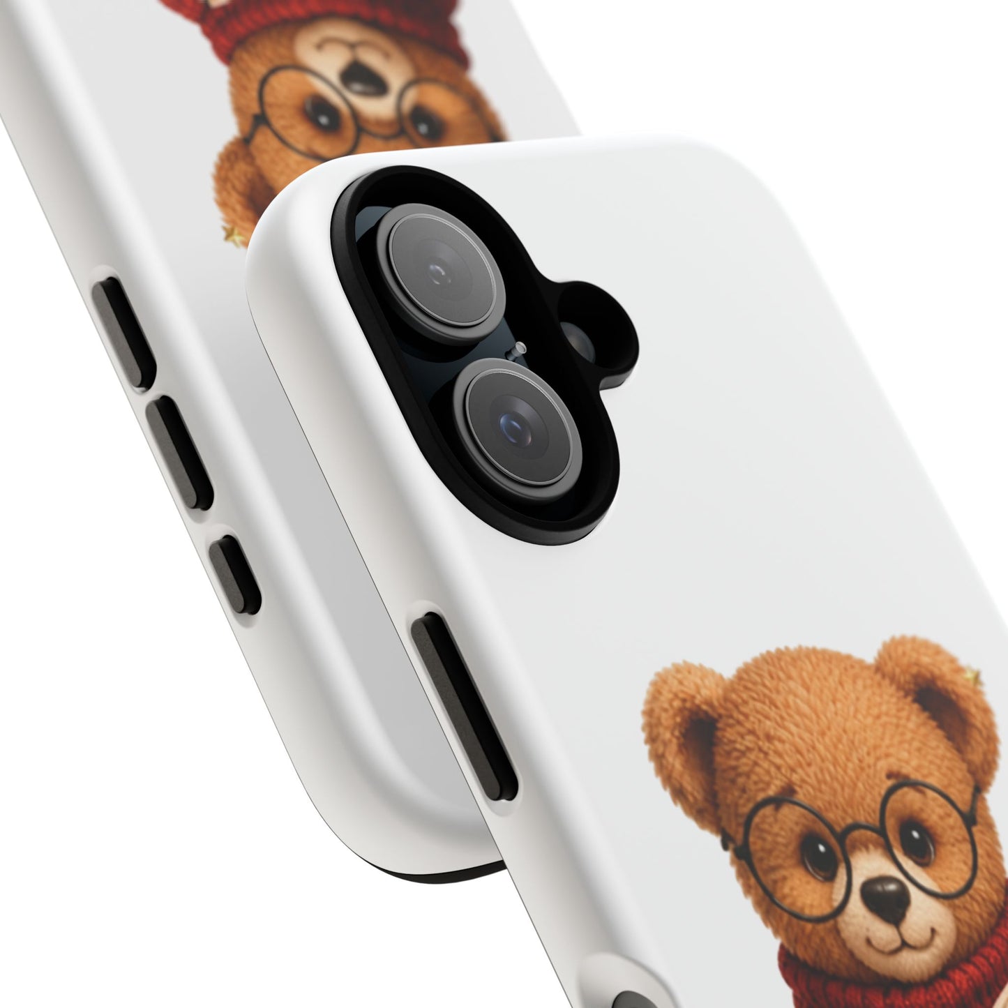 Personalized Teddy Bear Phone Case | Cute Book Lover iPhone & Samsung Case | Custom Name Floral