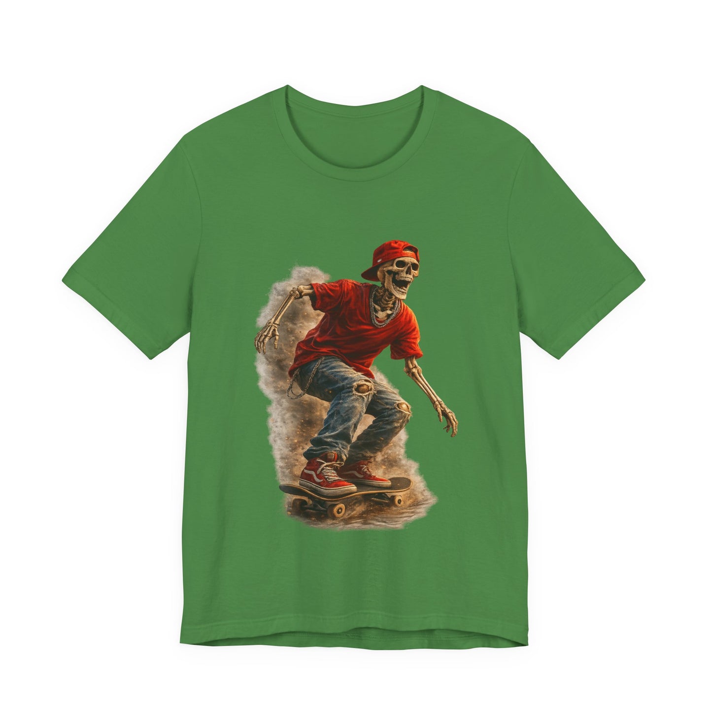Skeleton Skateboard T-Shirt | Vintage Skater Graphic Tee | Streetwear Skeleton Shirt | Unisex Skateboarding