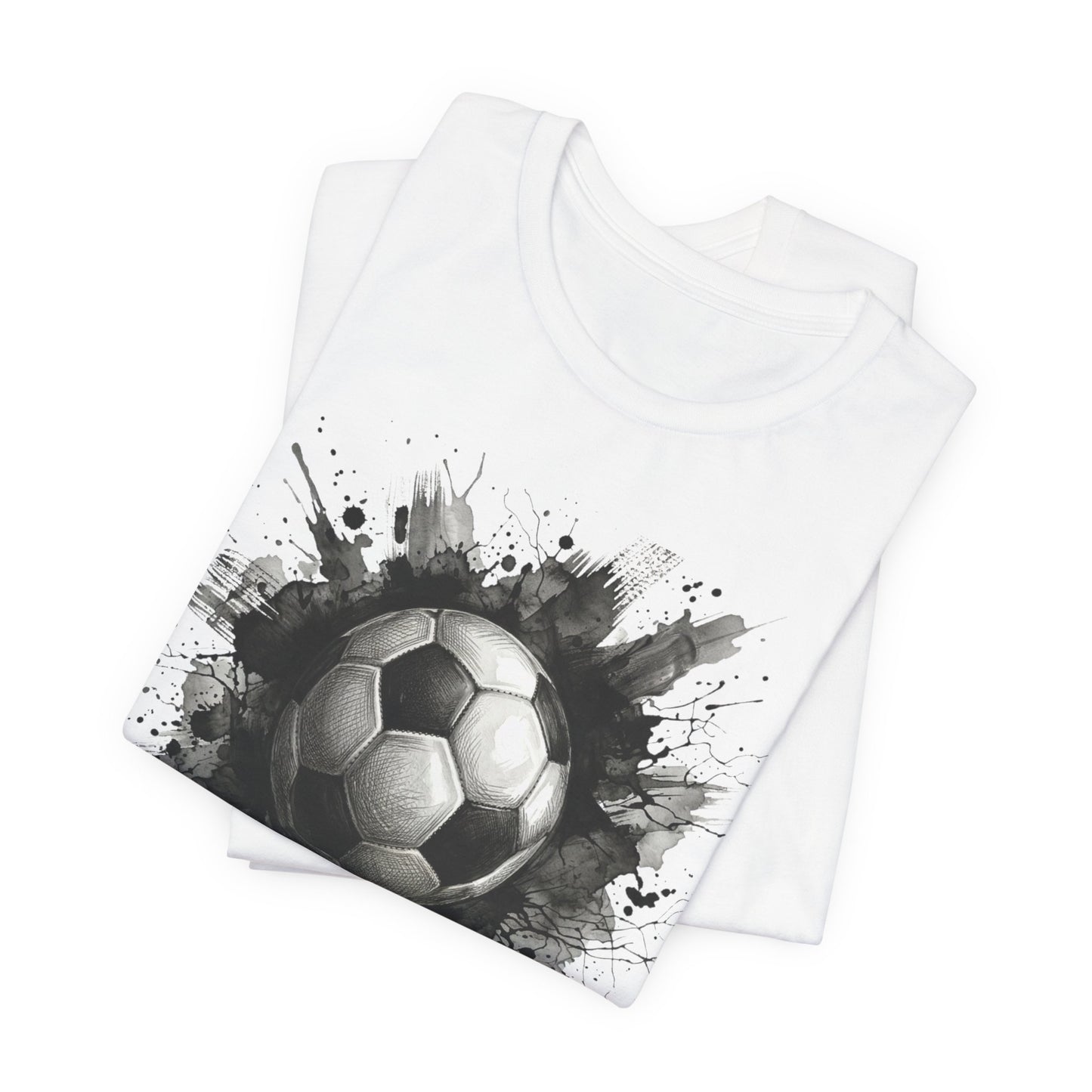 Soccer Ball Splash T-Shirt | Modern Sports Graphic Tee | Football Lover Gift | Unisex Athletic Shirt