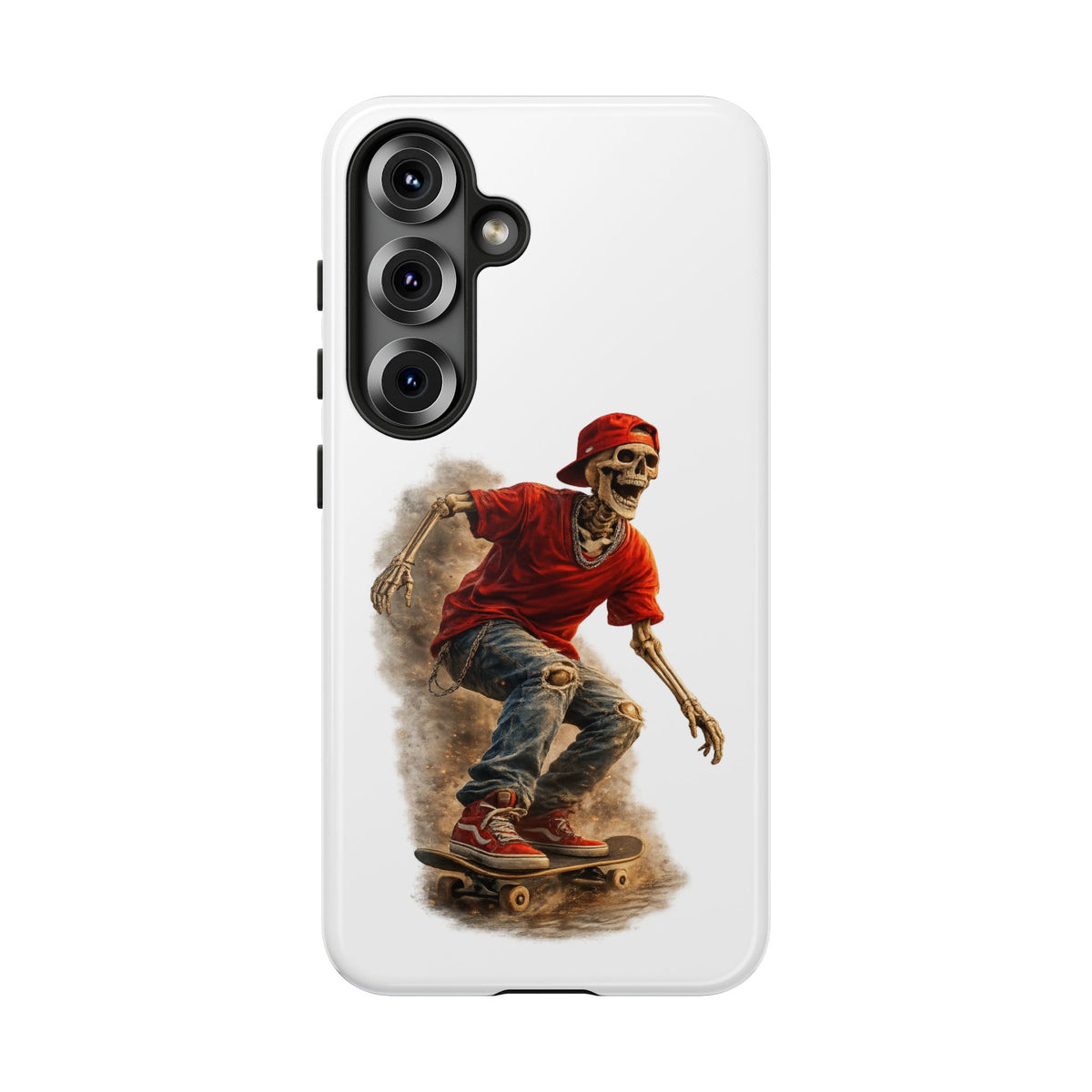 Skeleton Skateboard Phone Case | Gothic Skater iPhone & Samsung Case | Vintage Streetwear Cover