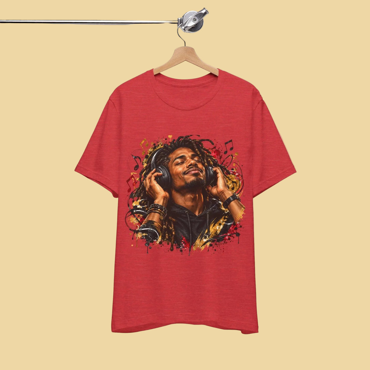 Feel the Beat – Urban Music Graphic T-Shirt | Headphones Design