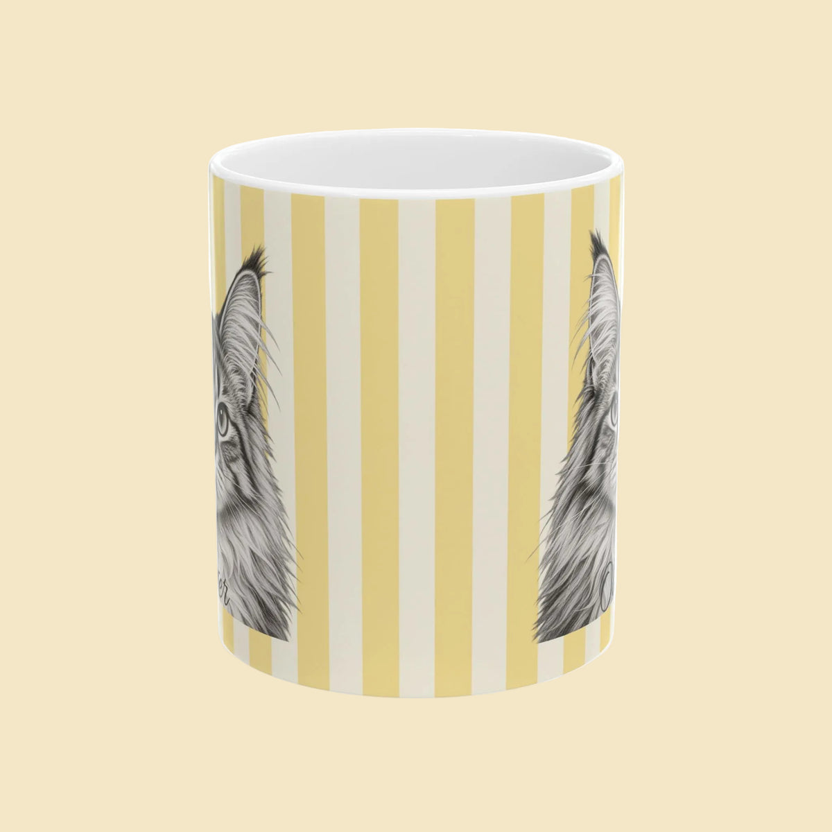 Personalized Maine Coon Mug, Custom Cat Name Coffee Cup, Maine Coon Lover Gift, Personalized Cat Mug