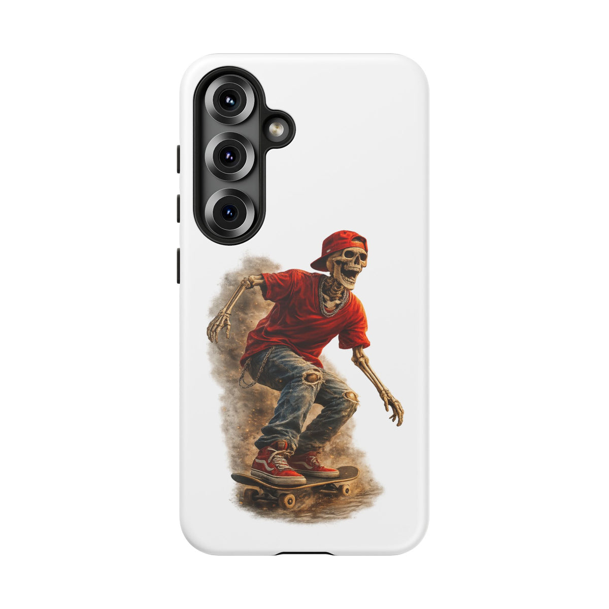 Skeleton Skateboard Phone Case | Gothic Skater iPhone & Samsung Case | Vintage Streetwear Cover