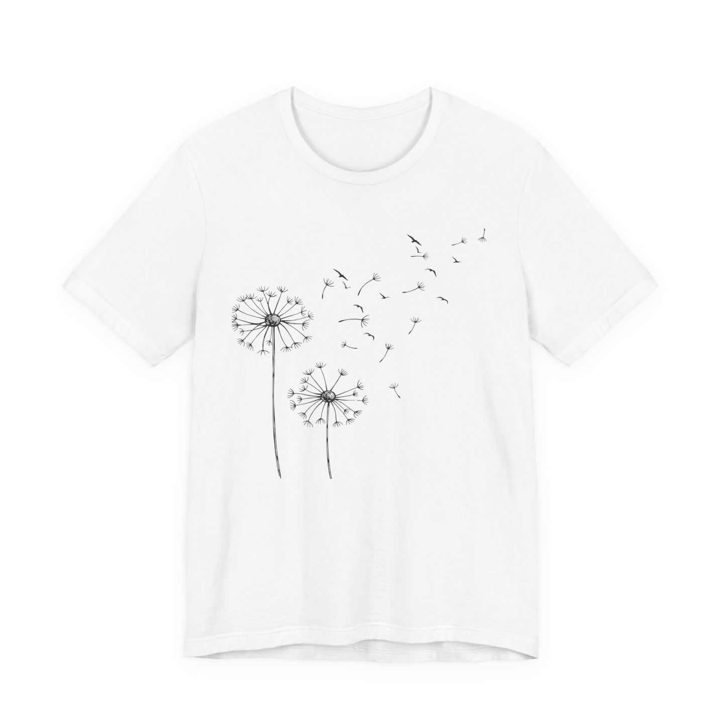 Minimalist dandelion t-shirt, nature-inspired t-shirt, unisex printed t-shirt