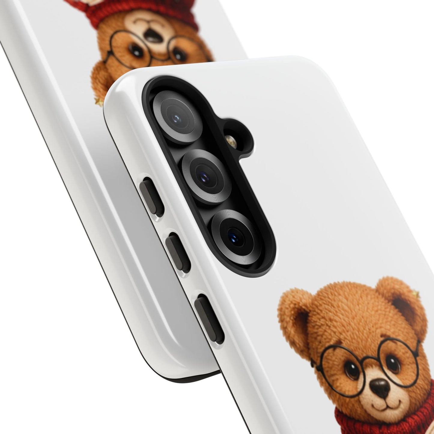 Personalized Teddy Bear Phone Case | Cute Book Lover iPhone & Samsung Case | Custom Name Floral
