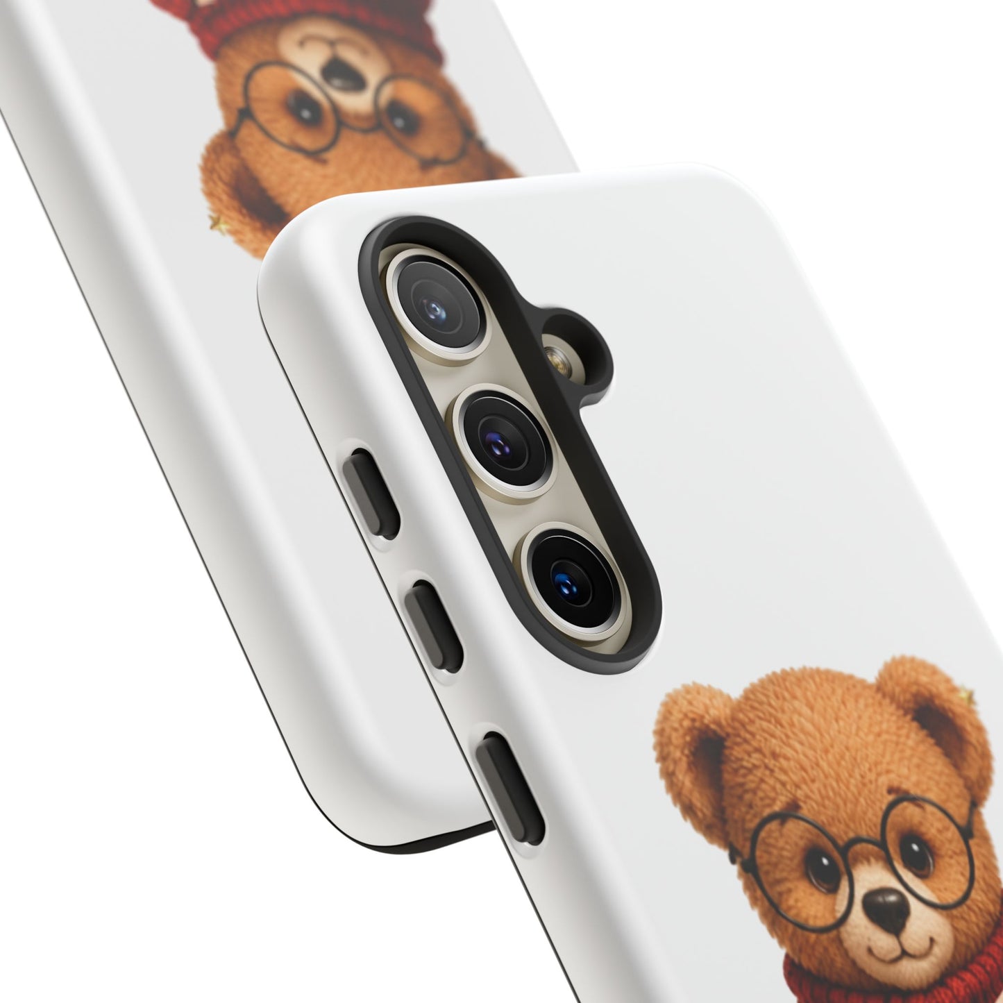 Personalized Teddy Bear Phone Case | Cute Book Lover iPhone & Samsung Case | Custom Name Floral