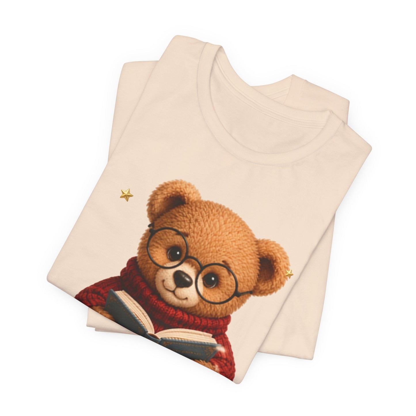 Personalized Teddy Bear Shirt, Custom Name Bear Gift, Cute Reading Bear