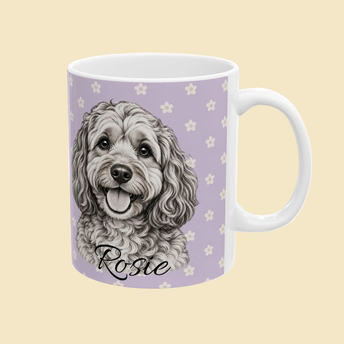 Personalized Cockapoo Mug, Custom Dog Name Coffee Cup, Cockapoo Lover Gift, Personalized Dog Mug