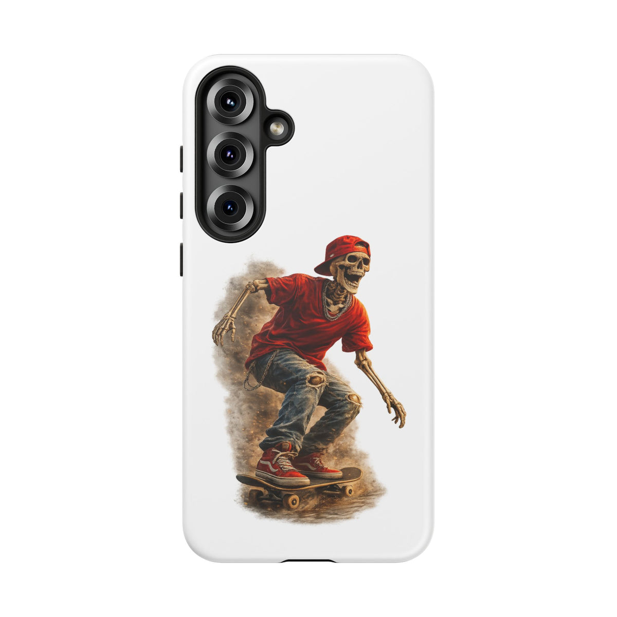 Skeleton Skateboard Phone Case | Gothic Skater iPhone & Samsung Case | Vintage Streetwear Cover