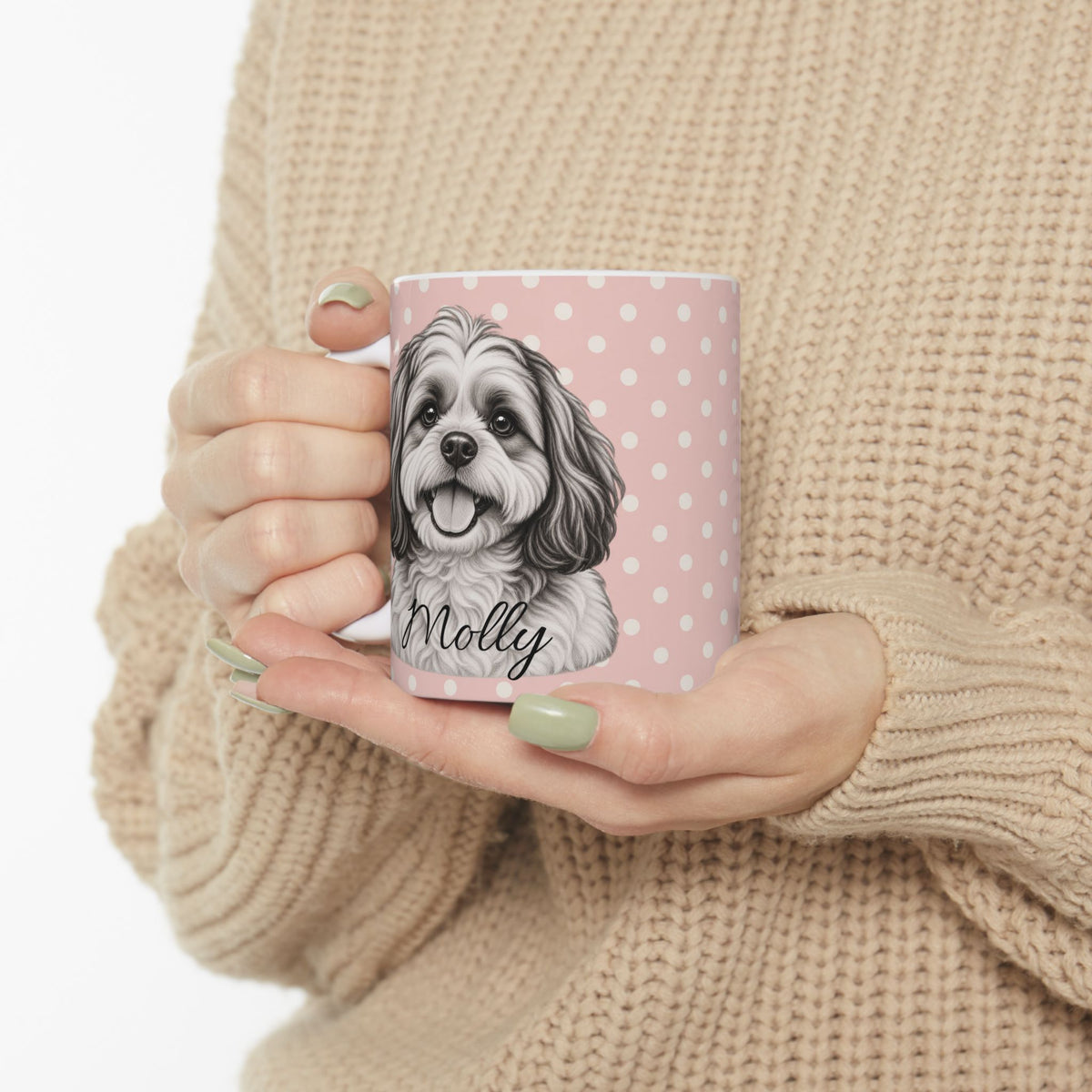 Personalized Shih Tzu Mug, Custom Dog Name Coffee Cup, Shih Tzu Lover Gift, Personalized Dog Mug