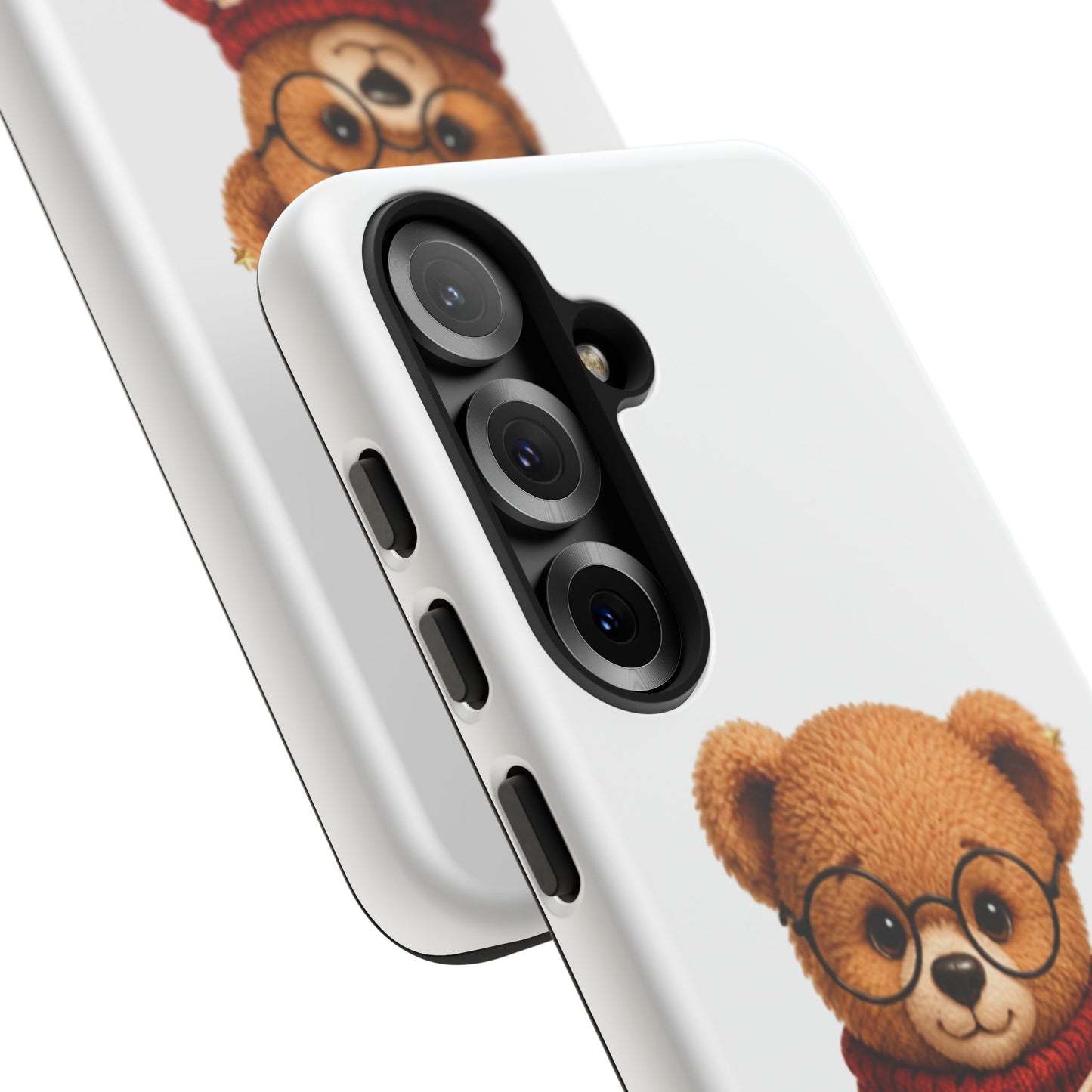 Personalized Teddy Bear Phone Case | Cute Book Lover iPhone & Samsung Case | Custom Name Floral