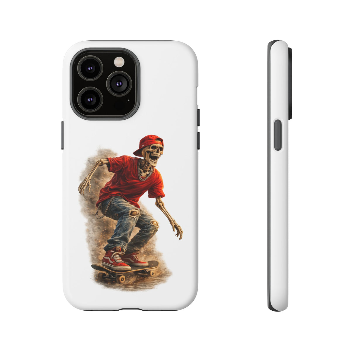 Skeleton Skateboard Phone Case | Gothic Skater iPhone & Samsung Case | Vintage Streetwear Cover