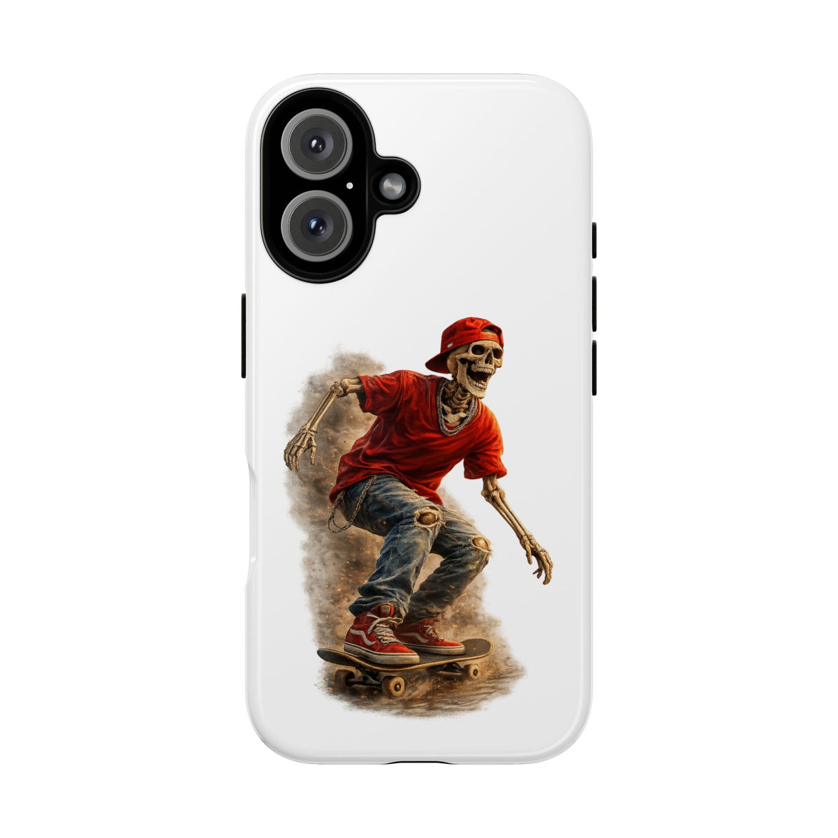 Skeleton Skateboard Phone Case | Gothic Skater iPhone & Samsung Case | Vintage Streetwear Cover