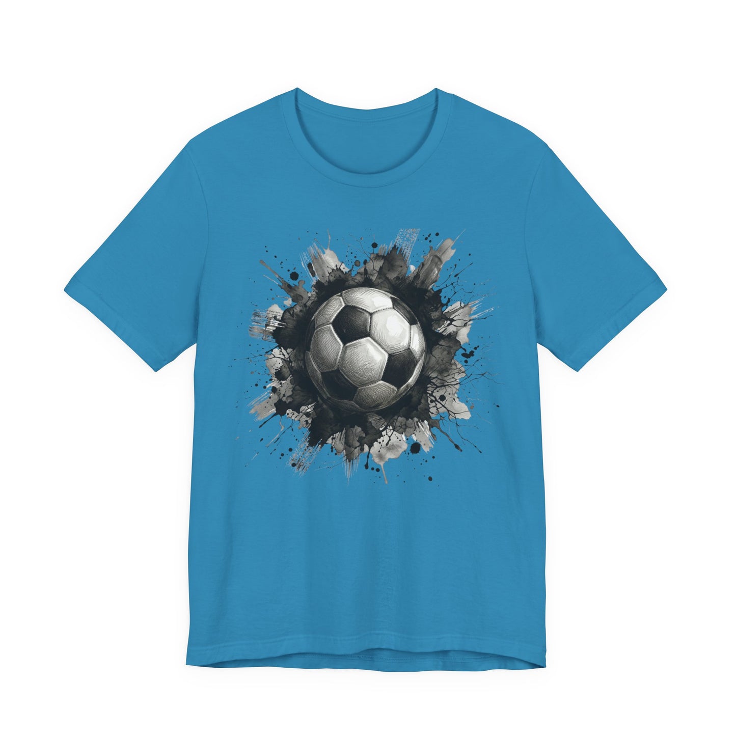 Soccer Ball Splash T-Shirt | Modern Sports Graphic Tee | Football Lover Gift | Unisex Athletic Shirt