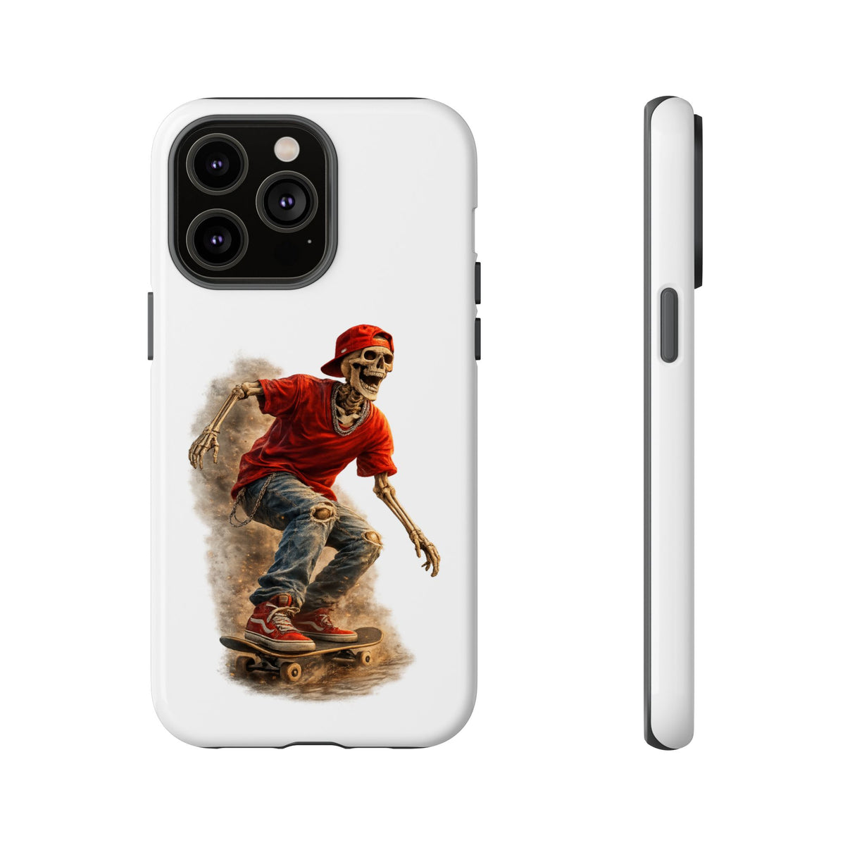 Skeleton Skateboard Phone Case | Gothic Skater iPhone & Samsung Case | Vintage Streetwear Cover