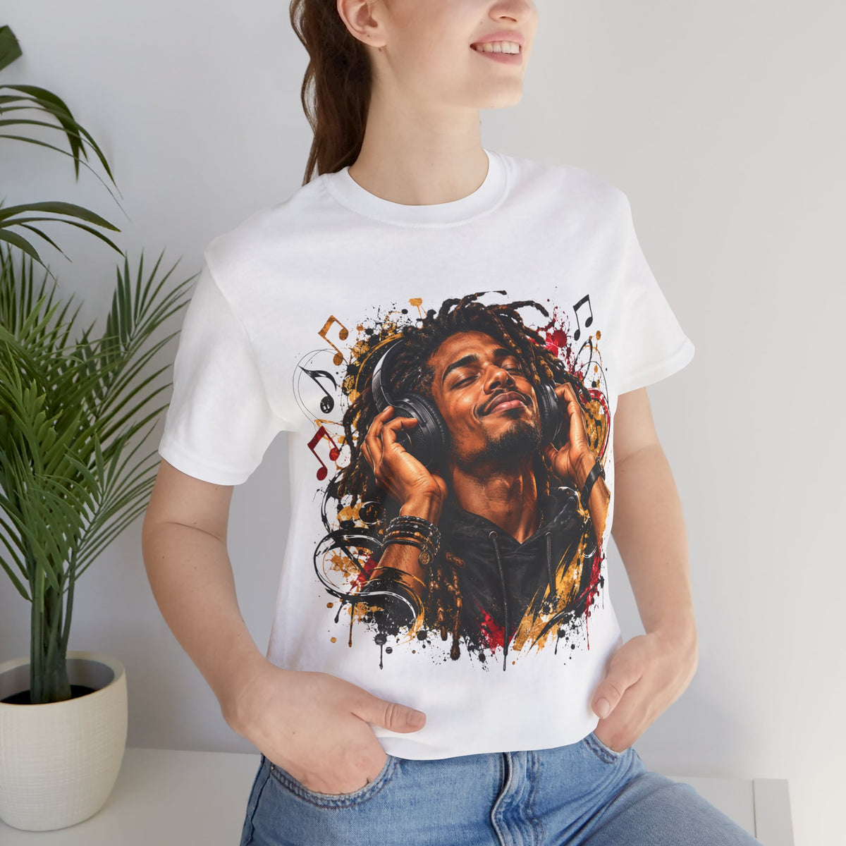 Feel the Beat – Urban Music Graphic T-Shirt | Headphones Design