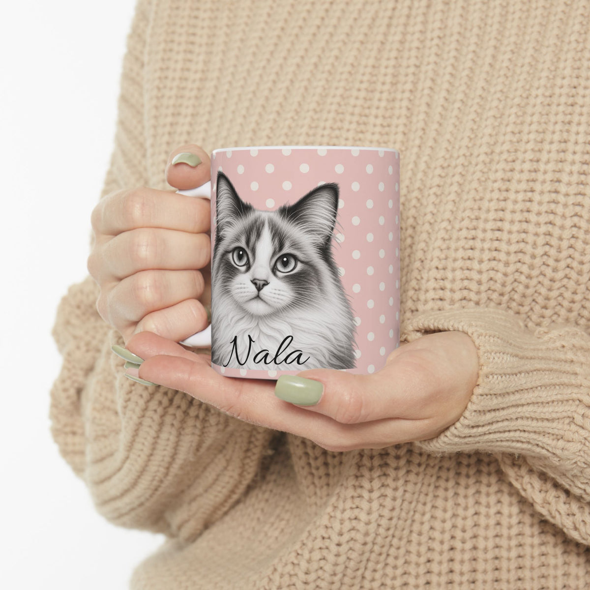 Personalized Ragdoll Cat Mug, Custom Cat Name Coffee Cup, Ragdoll Cat Lover Gift, Personalized Cat Mug