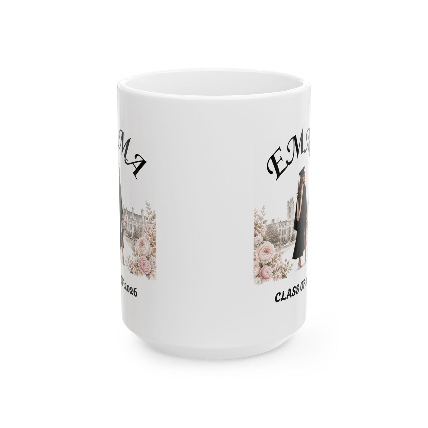 Personalized Graduation Mug | Class of 2026 Gift | Elegant College Graduate Mug Cup (11oz/15oz)
