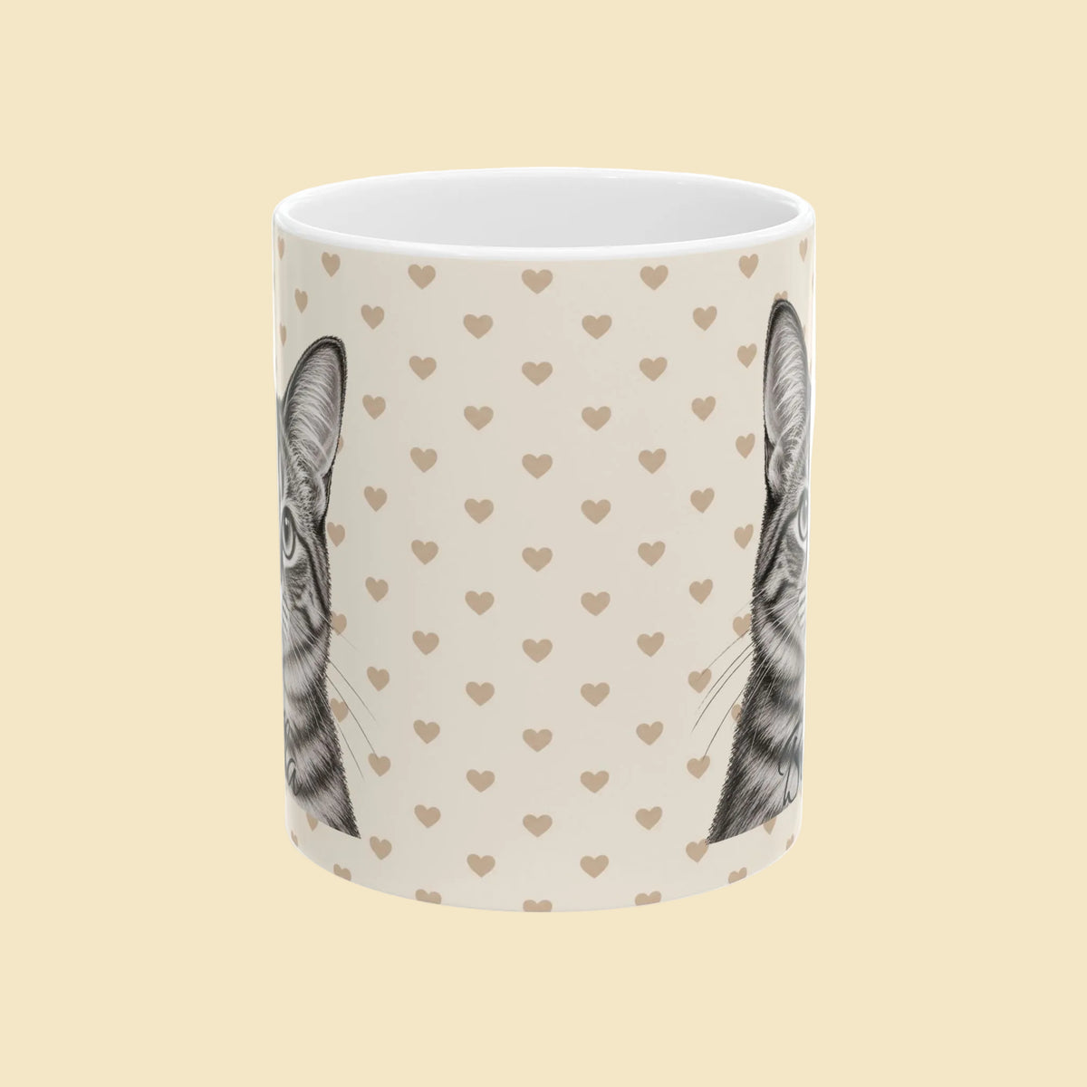 Personalized Tabby Cat Mug, Custom Cat Name Coffee Cup, Tabby Cat Lover Gift, Personalized Cat Mug