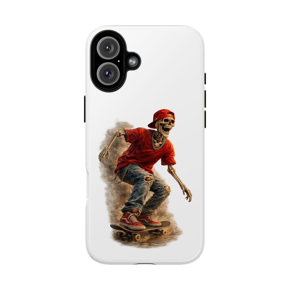 Skeleton Skateboard Phone Case | Gothic Skater iPhone & Samsung Case | Vintage Streetwear Cover