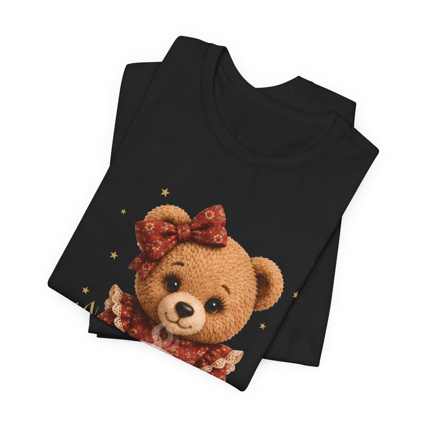 Personalized Teddy Bear Coffee Shirt with Custom Name, Cute Bear Gift, Floral Coffee Teddy Bear T-Shirt