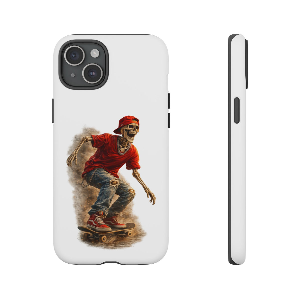 Skeleton Skateboard Phone Case | Gothic Skater iPhone & Samsung Case | Vintage Streetwear Cover