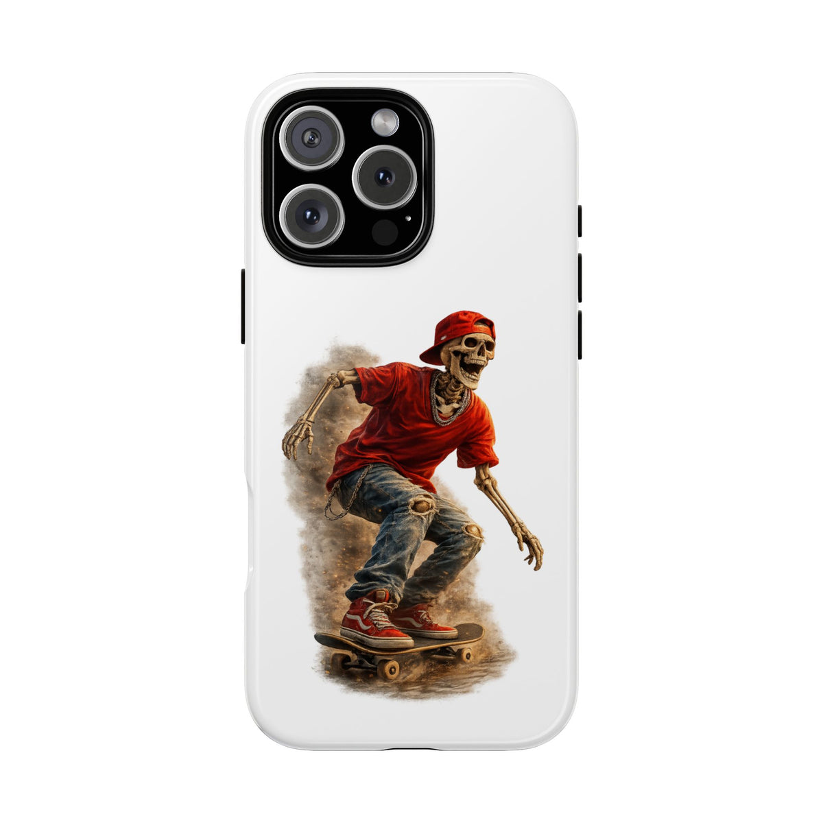Skeleton Skateboard Phone Case | Gothic Skater iPhone & Samsung Case | Vintage Streetwear Cover