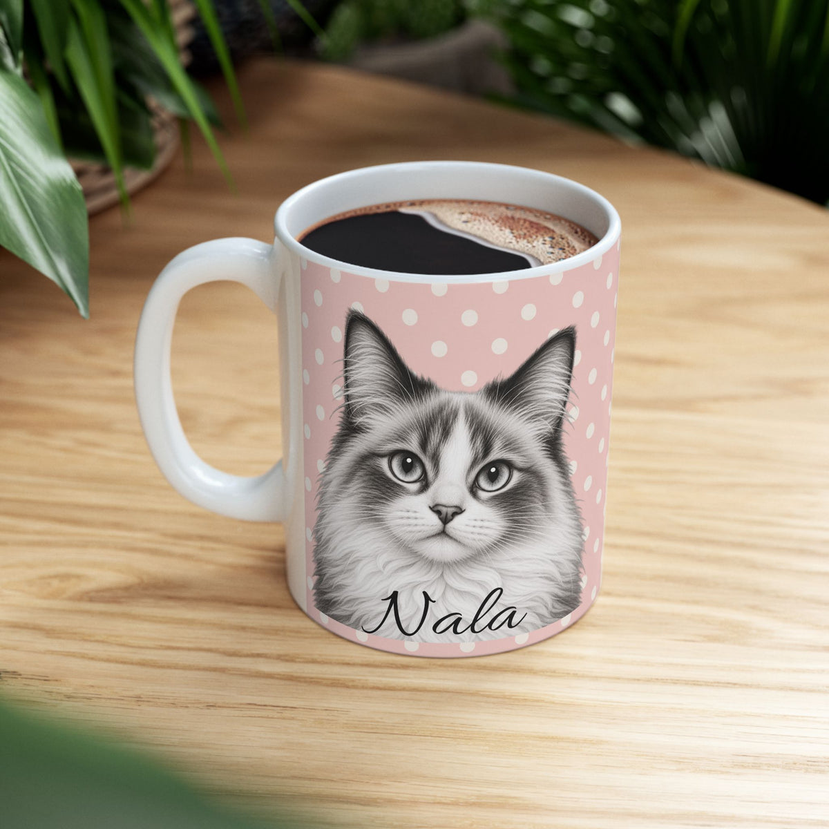 Personalized Ragdoll Cat Mug, Custom Cat Name Coffee Cup, Ragdoll Cat Lover Gift, Personalized Cat Mug
