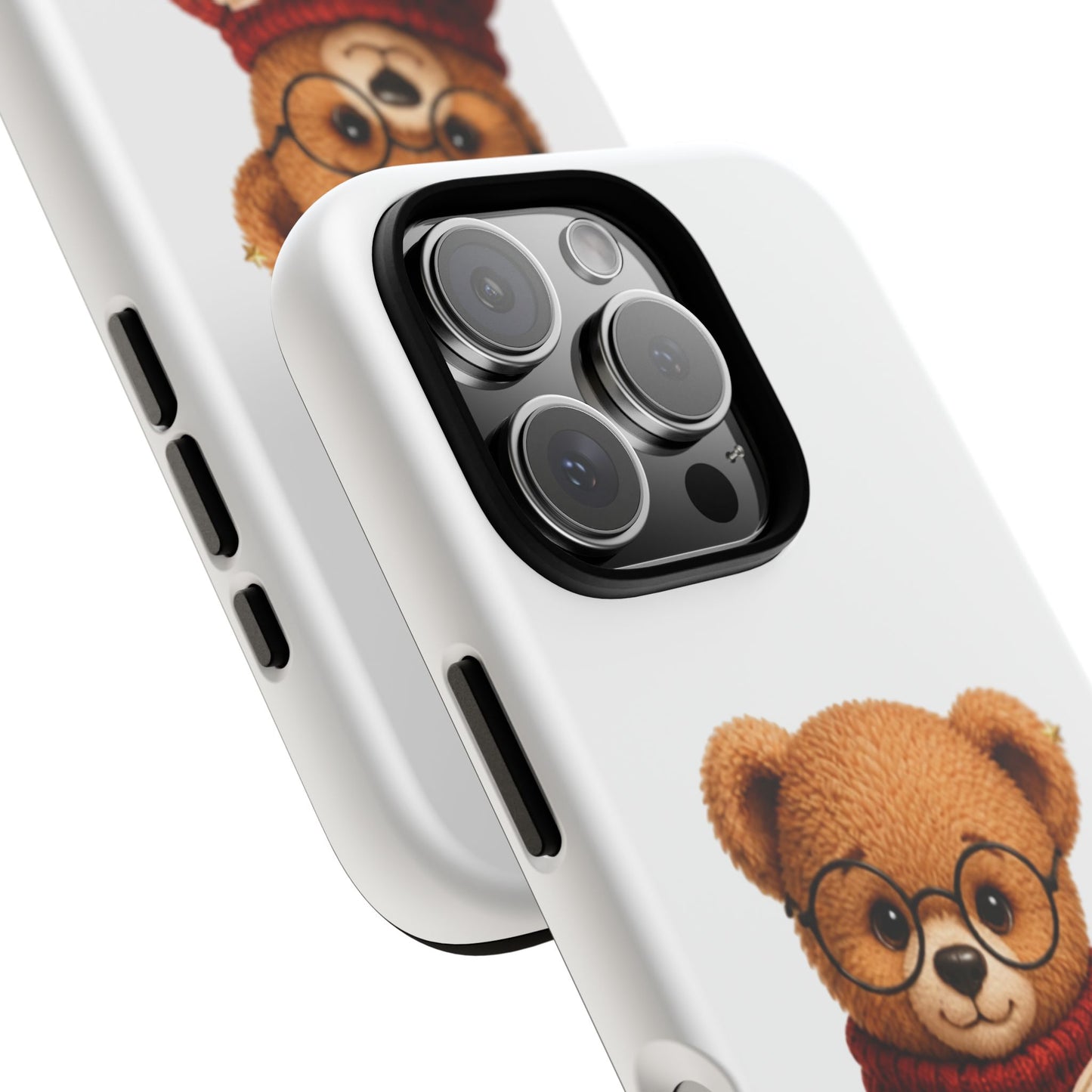Personalized Teddy Bear Phone Case | Cute Book Lover iPhone & Samsung Case | Custom Name Floral